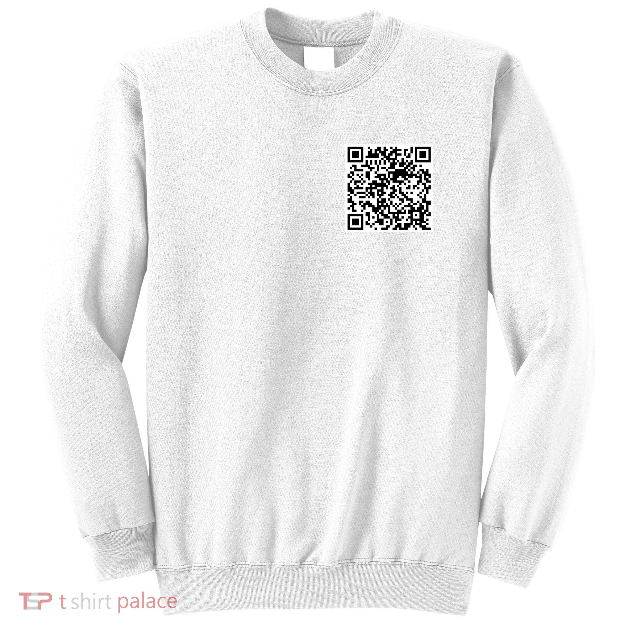 Scan Me QR Code Jesus Loves You Funny Christian  Sweatshirt