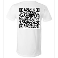 Scan Me QR Code Jesus Loves You Funny Christian  V-Neck T-Shirt
