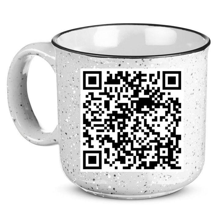 Scan Me QR Code Jesus Loves You Funny Christian  15oz Campfire Ceramic Mug