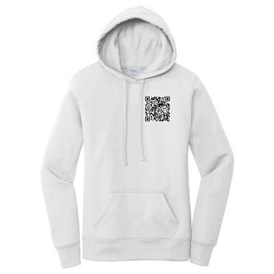 Scan Me QR Code Jesus Loves You Funny Christian  Women's Pullover Hoodie