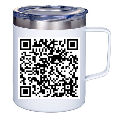Scan Me QR Code Jesus Loves You Funny Christian  12oz Stainless Steel Coffee Mug