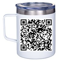 Scan Me QR Code Jesus Loves You Funny Christian  12oz Stainless Steel Coffee Mug