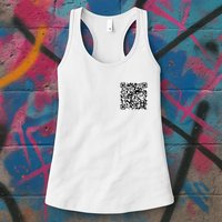 Scan Me QR Code Jesus Loves You Funny Christian  Womens Tank Top