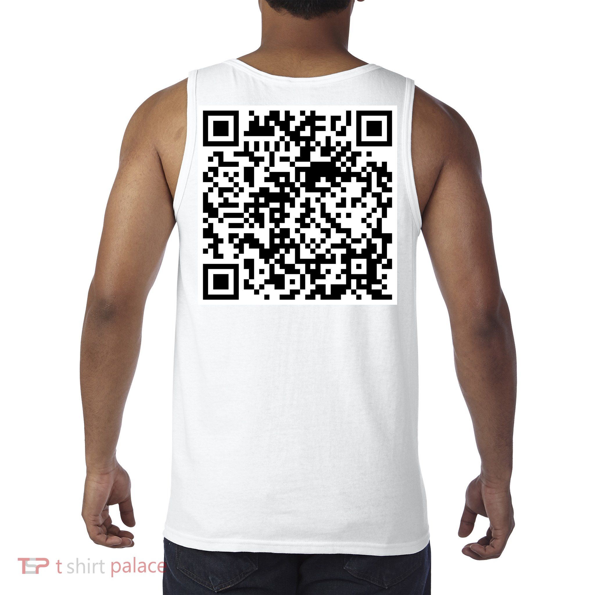 Scan Me QR Code Jesus Loves You Funny Christian  Tank Top
