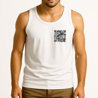 Scan Me QR Code Jesus Loves You Funny Christian  Tank Top