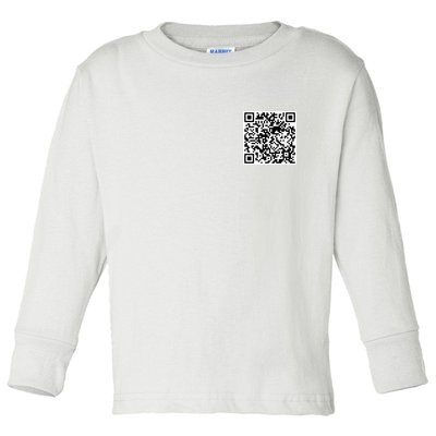 Scan Me QR Code Jesus Loves You Funny Christian  Toddler Long Sleeve Shirt