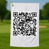 Scan Me QR Code Jesus Loves You Funny Christian  Golf Towel