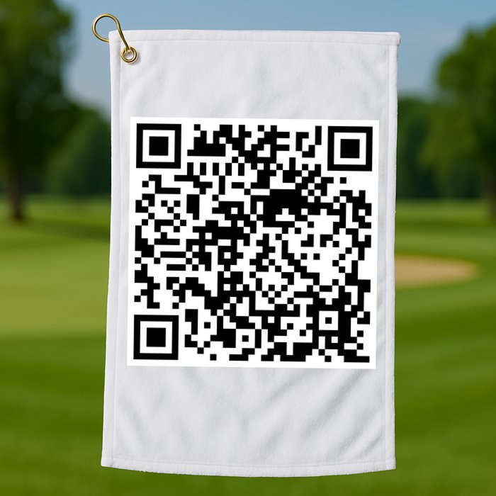 Scan Me QR Code Jesus Loves You Funny Christian  Golf Towel
