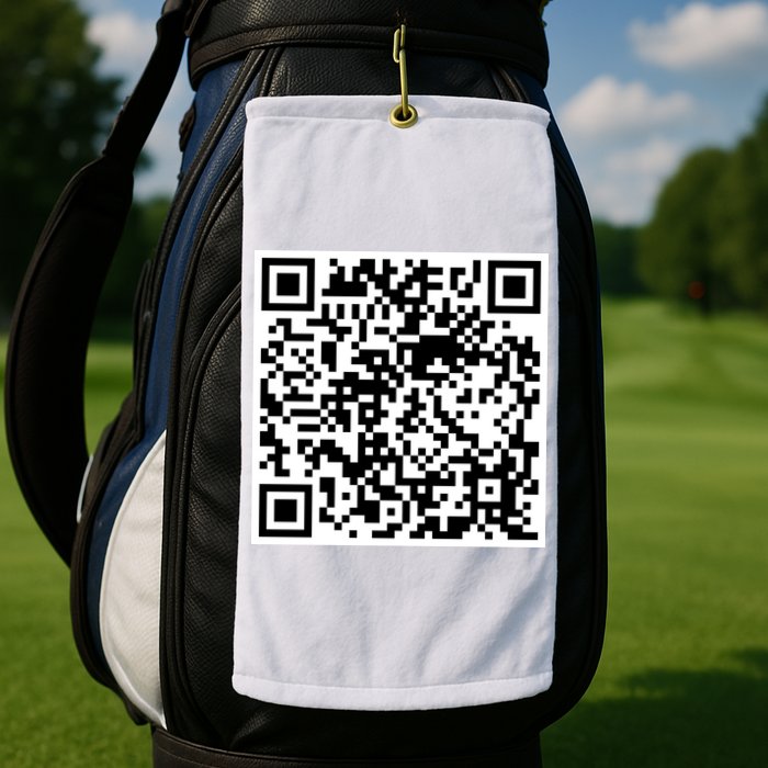 Scan Me QR Code Jesus Loves You Funny Christian  Golf Towel