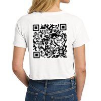 Scan Me QR Code Jesus Loves You Funny Christian  Crop Top