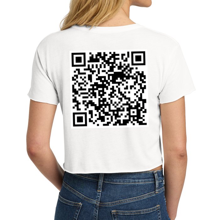 Scan Me QR Code Jesus Loves You Funny Christian  Crop Top