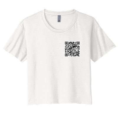 Scan Me QR Code Jesus Loves You Funny Christian  Crop Top