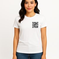 Scan Me QR Code Jesus Loves You Funny Christian  Womens T-Shirt