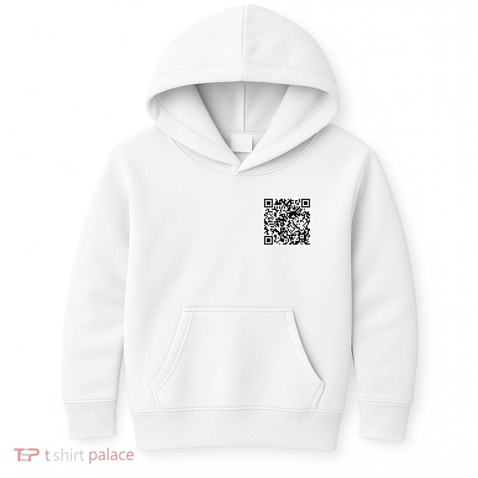 Scan Me QR Code Jesus Loves You Funny Christian  Kids Hoodie