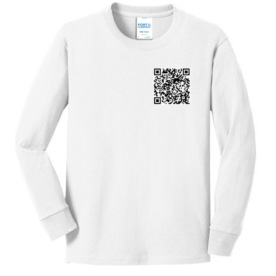 Scan Me QR Code Jesus Loves You Funny Christian  Kids Long Sleeve Shirt