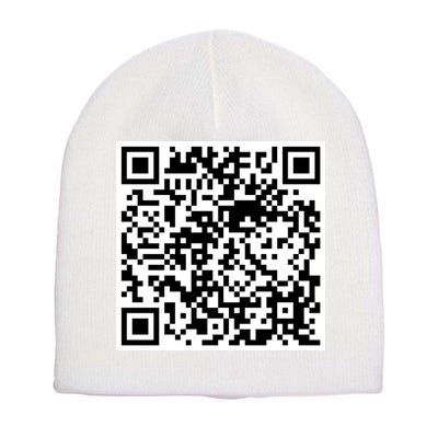Scan Me QR Code Jesus Loves You Funny Christian  Short Acrylic Beanie