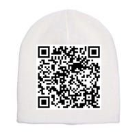 Scan Me QR Code Jesus Loves You Funny Christian  Short Acrylic Beanie