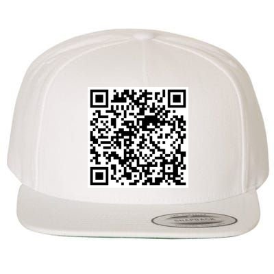 Scan Me QR Code Jesus Loves You Funny Christian  Wool Snapback Cap