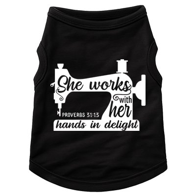 Sewing Machine Quilting Crocheting Faith Jesus God Bible Doggie Tank