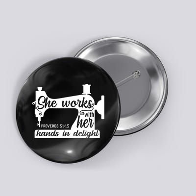Sewing Machine Quilting Crocheting Faith Jesus God Bible Button