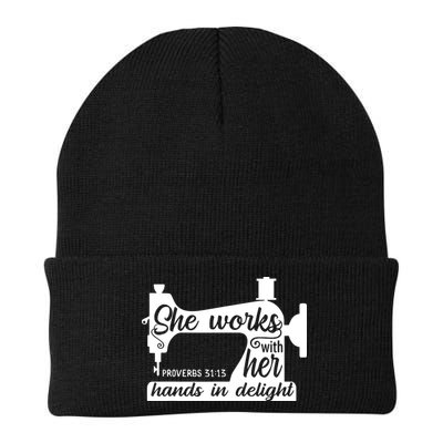 Sewing Machine Quilting Crocheting Faith Jesus God Bible Beanie