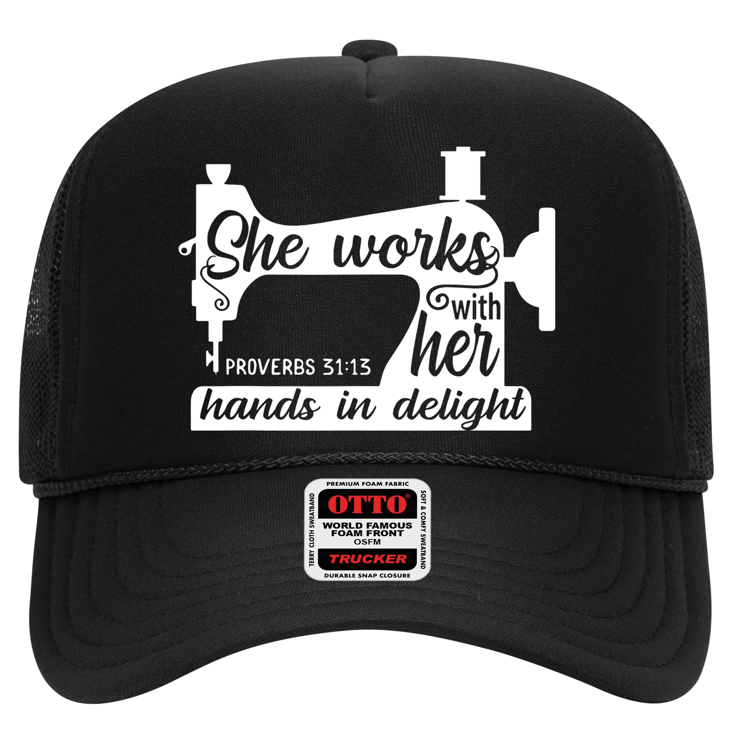 Sewing Machine Quilting Crocheting Faith Jesus God Bible Hat