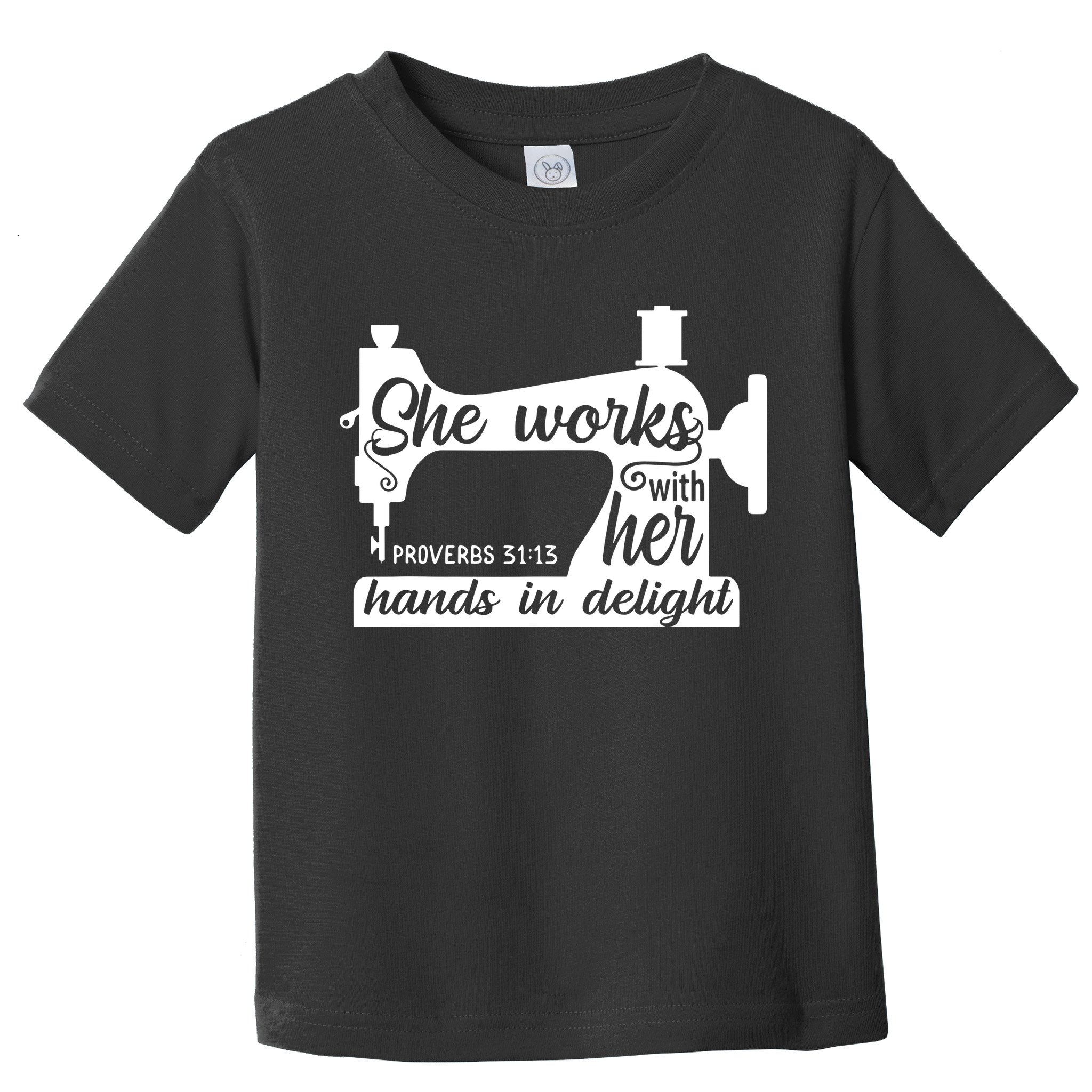 Sewing Machine Quilting Crocheting Faith Jesus God Bible Toddler T-Shirt