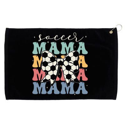 Soccer Mama Retro Groovy Soccer Softball Mom Grommeted Golf Towel