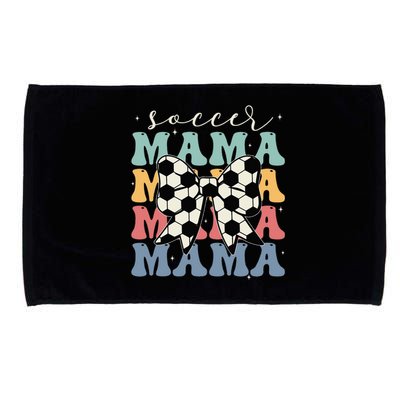 Soccer Mama Retro Groovy Soccer Softball Mom Microfiber Hand Towel