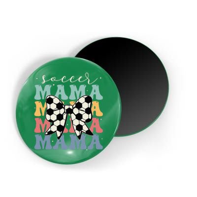 Soccer Mama Retro Groovy Soccer Softball Mom Magnet