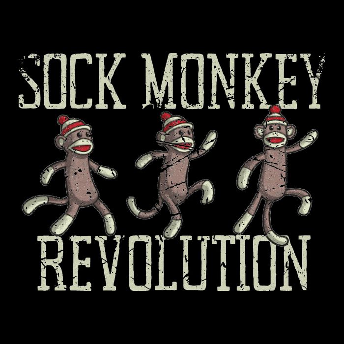 Sock Monkey Revolution Vintage Distressed Sweatshirt