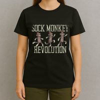 Sock Monkey Revolution Vintage Distressed T-Shirt