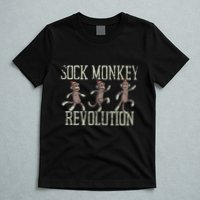 Sock Monkey Revolution Vintage Distressed T-Shirt