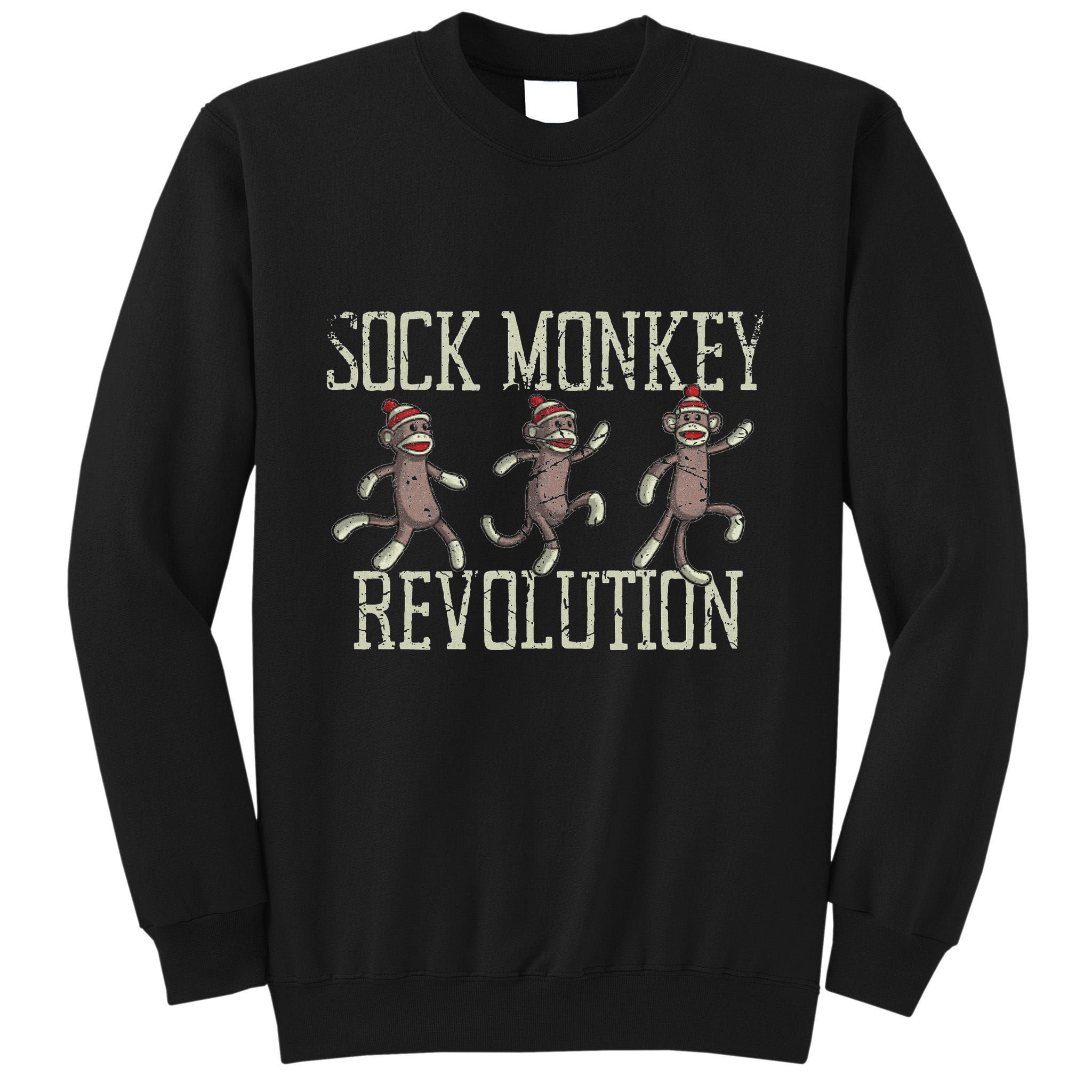 Sock Monkey Revolution Vintage Distressed Tall Sweatshirt