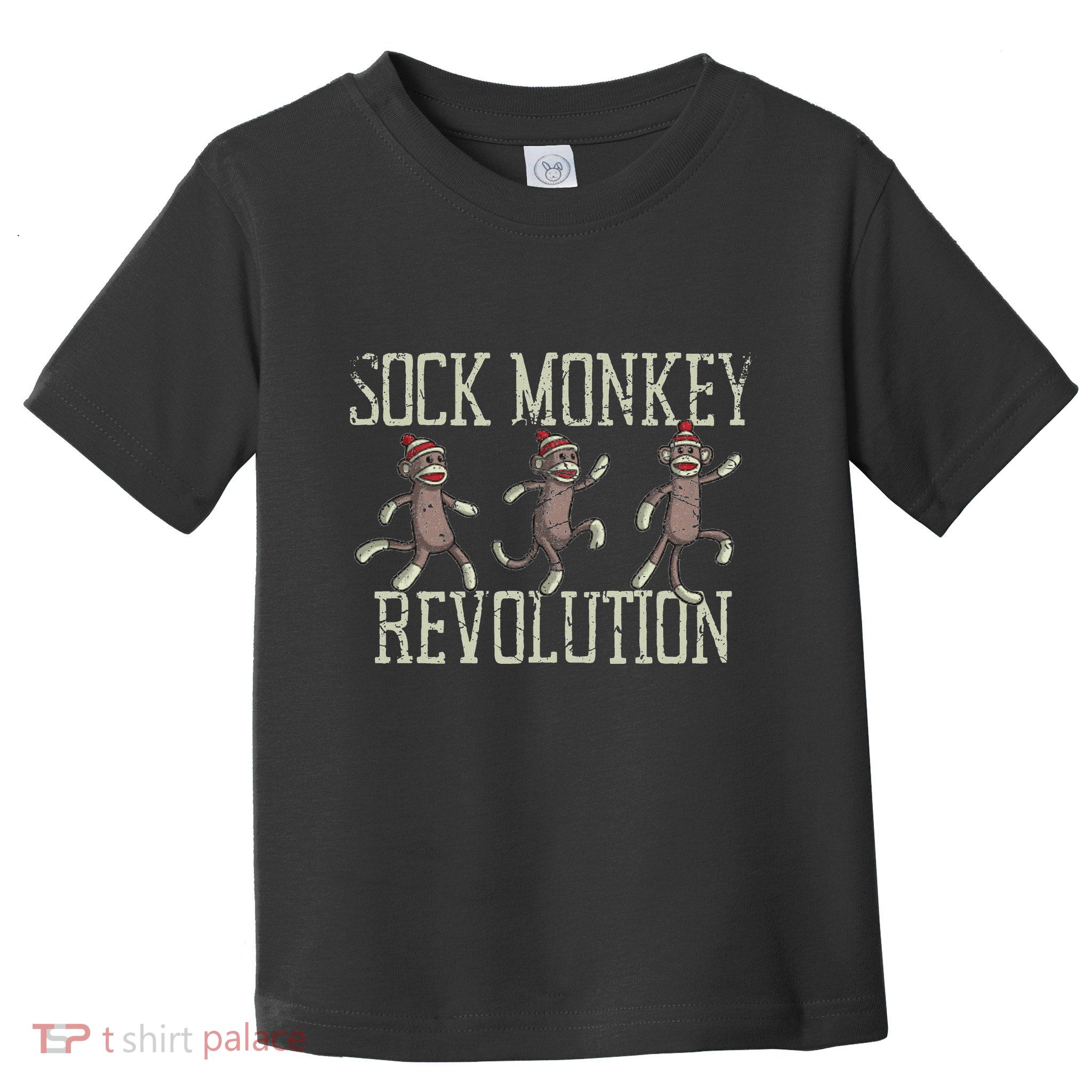 Sock Monkey Revolution Vintage Distressed Toddler T-Shirt