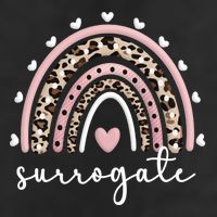 Surro Mama Rainbow Surrogate Mother Gestational Carrier Funny Gift 7 Panel Mesh Trucker Snapback Hat
