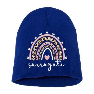 Surro Mama Rainbow Surrogate Mother Gestational Carrier Funny Gift Short Acrylic Beanie