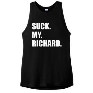 Suck. My. Richard. Extremely Funny Graphic Ladies PosiCharge Tri-Blend Wicking Tank