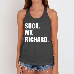 Suck. My. Richard. Extremely Funny Graphic Women's Knotted Racerback Tank