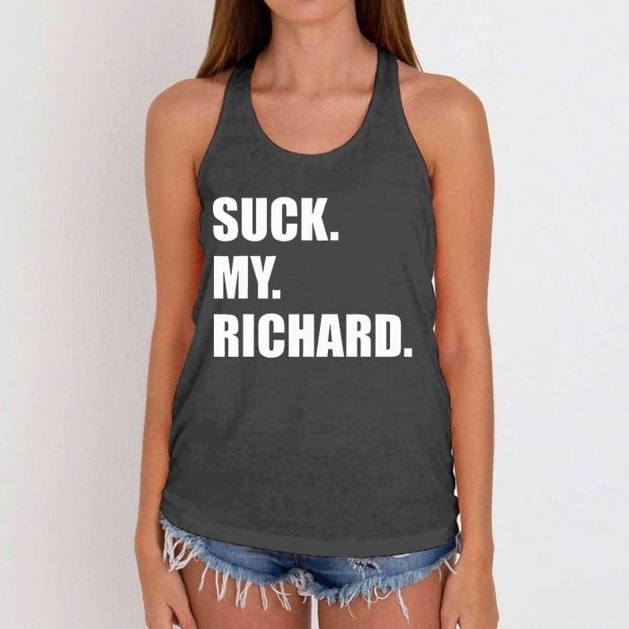 Suck. My. Richard. Extremely Funny Graphic Women's Knotted Racerback Tank