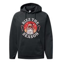 Santa Merry Rizz Mas Middle School Christmas Rizz The Season Performance Fleece Hoodie