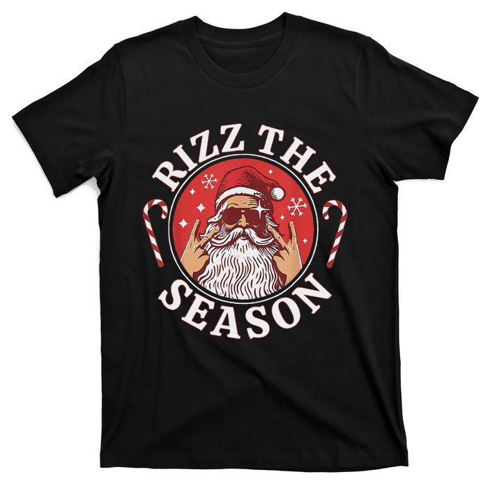 Santa Merry Rizz Mas Middle School Christmas Rizz The Season T-Shirt