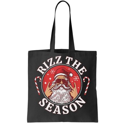 Santa Merry Rizz Mas Middle School Christmas Rizz The Season Tote Bag