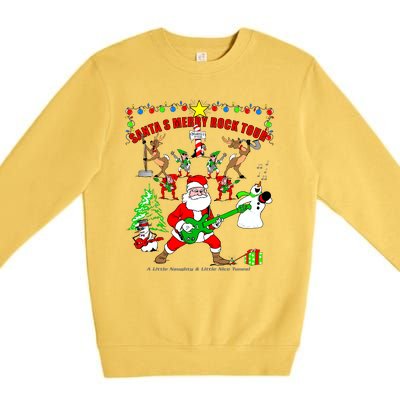 Santa's Merry Rock Tour Christmas Party Premium Crewneck Sweatshirt