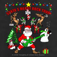 Santa's Merry Rock Tour Christmas Party 7 Panel Mesh Trucker Snapback Hat