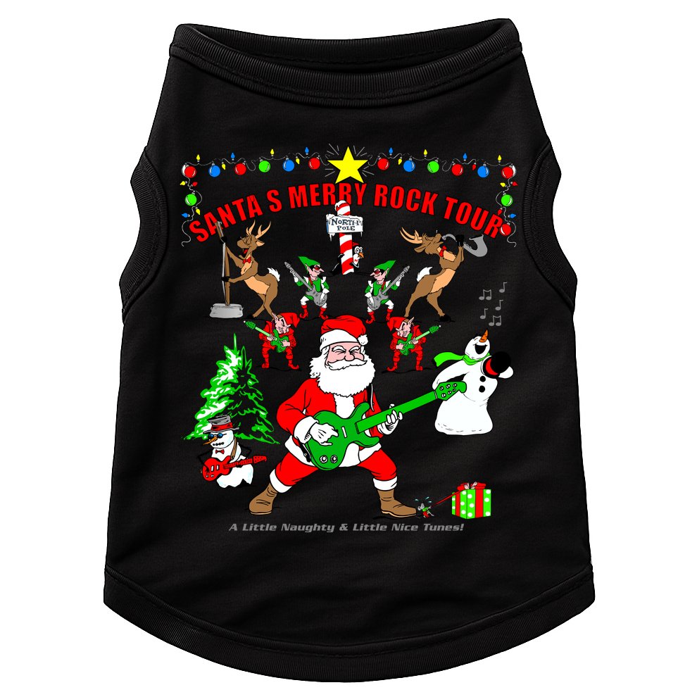 Santa's Merry Rock Tour Christmas Party Doggie Tank