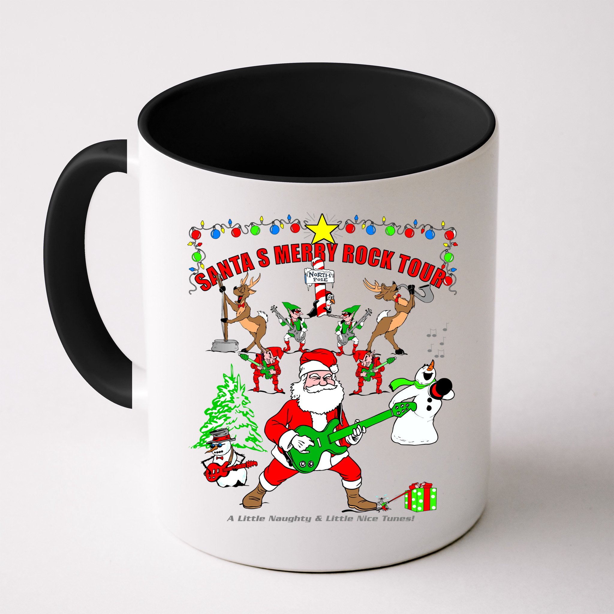 Santa's Merry Rock Tour Christmas Party Mug