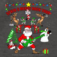 Santa's Merry Rock Tour Christmas Party Vector Backpack