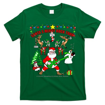 Santa's Merry Rock Tour Christmas Party T-Shirt