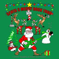 Santa's Merry Rock Tour Christmas Party T-Shirt